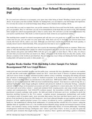 hardship letter sample for school reassignment pdf Kindle Editon